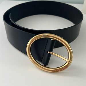 Rebecca Minkoff Black Belt with Gold Buckle